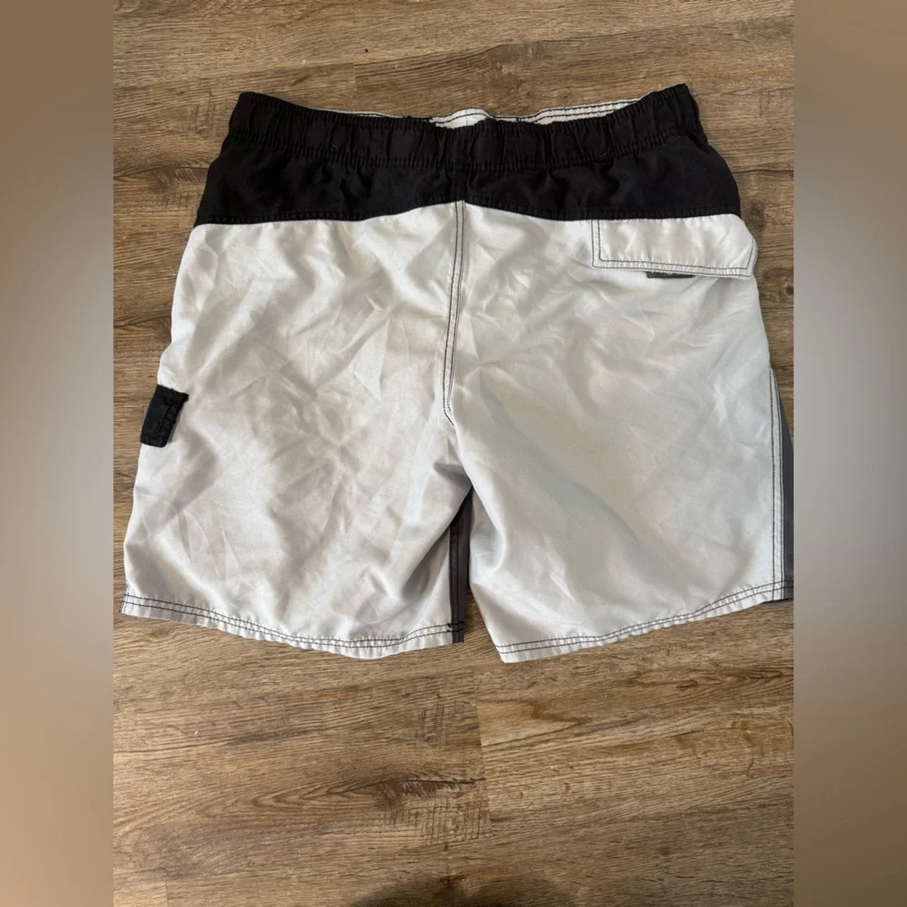 OP White and Black Mesh Shorts